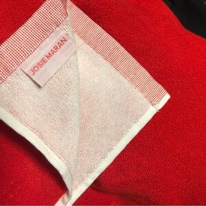 Exclusive Large Heavy Duty Red & White Josie Maran Beach Towel